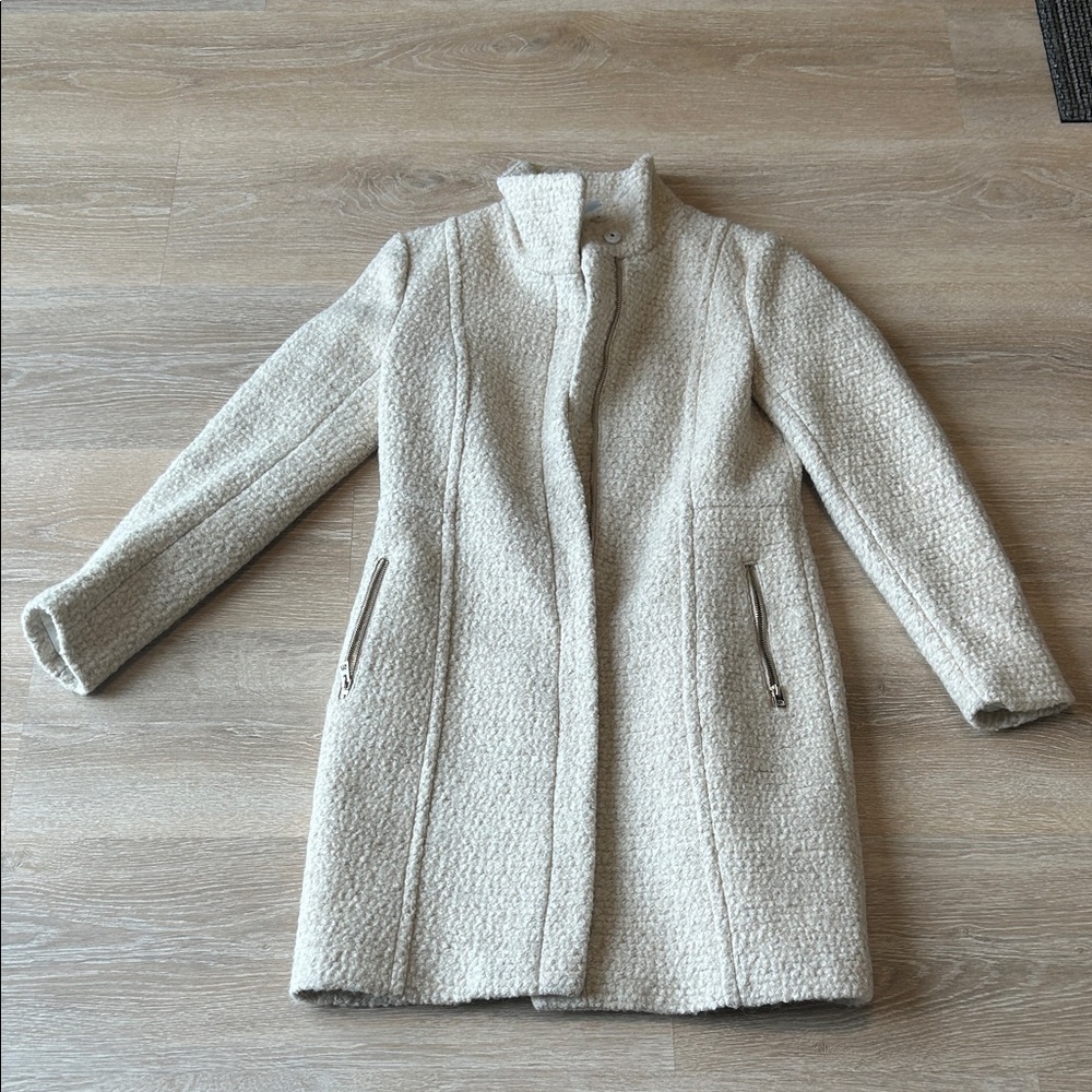 H&M Beige/Cream Teddy Jacket for Women size 8